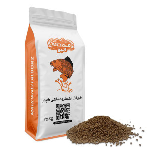 🐠 ۶۷۶- غذای اکسترود کپور مهدانه (G1) (ماهی ۱٠٠ الی ۲٠٠ گرم) {ویژه}